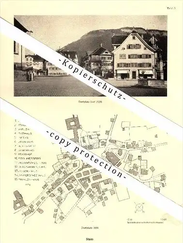 Photographien / Ansichten , 1937 , Stans , Dorfplatz , Prospekt , Fotos , Architektur !!!