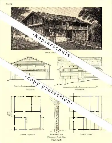 Photographien / Ansichten , 1937 , Flüeli-Ranft , Wohnhaus , Prospekt , Fotos , Architektur !!!