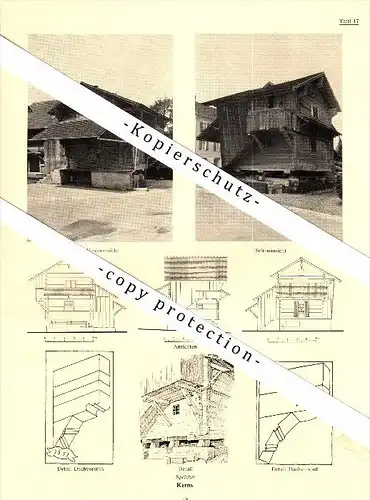 Photographien / Ansichten , 1937 , Stans , Husen , Sarnen und Kerns , Speicher , Prospekt , Fotos , Architektur !!!