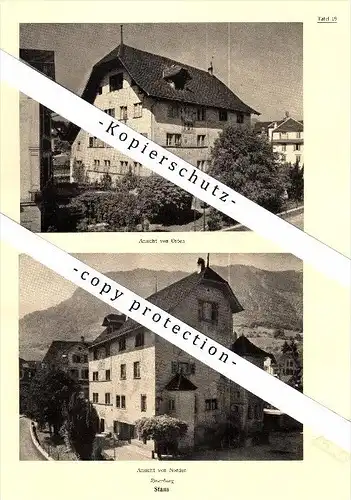 Photographien / Ansichten , 1937 , Stans , Rosenburg , Prospekt , Fotos , Architektur !!!