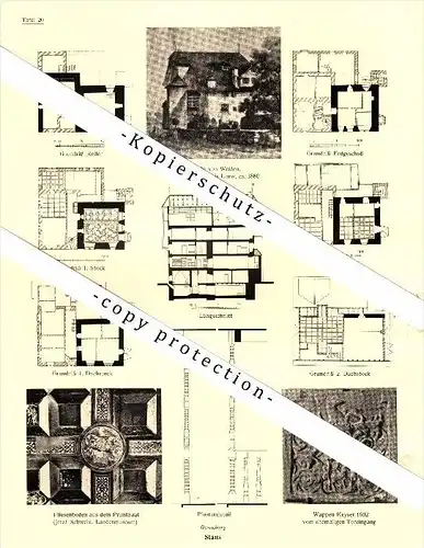 Photographien / Ansichten , 1937 , Stans , Rosenburg , Prospekt , Fotos , Architektur !!!