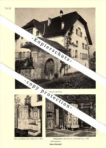 Photographien / Ansichten , 1937 , Stans - Oberdorf , Winkelriedhaus , Rosenburg , Prospekt , Fotos , Architektur !!!