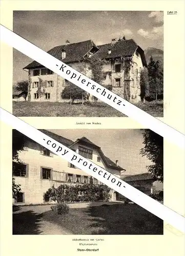 Photographien / Ansichten , 1937 , Stans - Oberdorf , Winkelriedhaus , Prospekt , Fotos , Architektur !!!