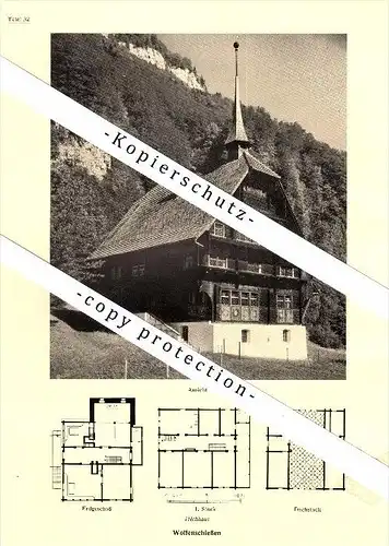 Photographien / Ansichten , 1937 , Wolfenschiessen , Sachseln und Kerns , Höchhaus , Prospekt , Fotos , Architektur !!!