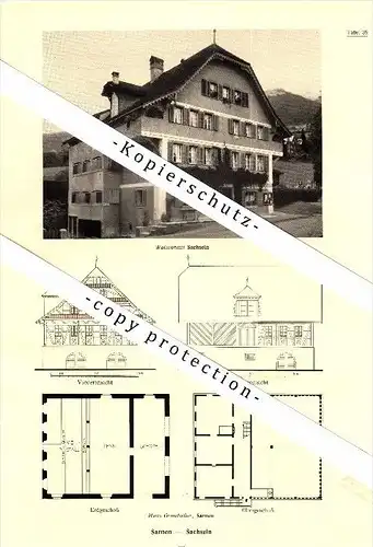 Photographien / Ansichten , 1937 , Sarnen und Sachseln , Prospekt , Fotos , Architektur !!!