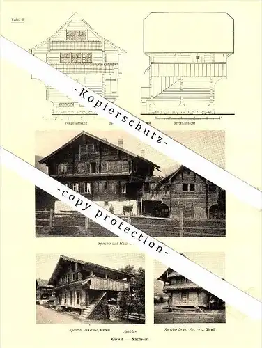 Photographien / Ansichten , 1937 , Giswil , Hergiswil und Sachseln , Prospekt , Fotos , Architektur !!!