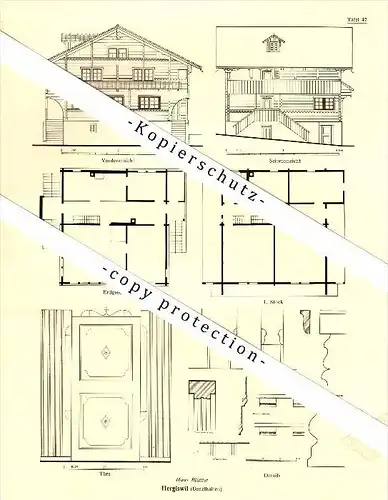 Photographien / Ansichten , 1937 , Giswil , Hergiswil und Sachseln , Prospekt , Fotos , Architektur !!!