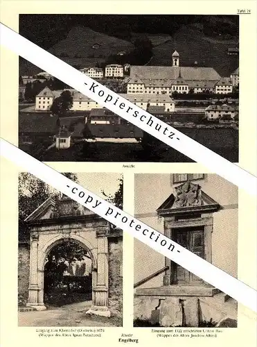 Photographien / Ansichten , 1937 , Engelberg , Kloster , Prospekt , Fotos , Architektur !!!