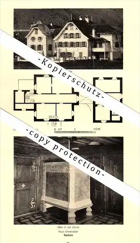 Photographien / Ansichten , 1937 , Sarnen , Haus Grundacher , Prospekt , Fotos , Architektur !!!