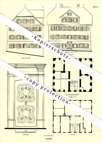 Photographien / Ansichten , 1937 , Wil bei Stans und Sachseln , Kornhaus , Prospekt , Fotos , Architektur !!!