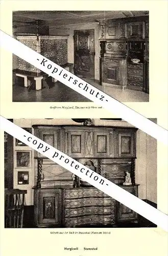 Photographien / Ansichten , 1937 , Hergiswil , Stansstad und Ennerberg , Prospekt , Fotos , Architektur !!!
