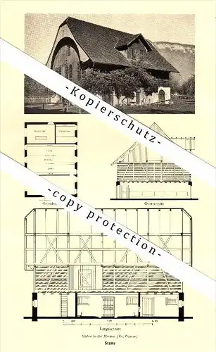 Photographien / Ansichten , 1937 , Stans , Melchtal - St. Anton , Prospekt , Fotos , Architektur !!!