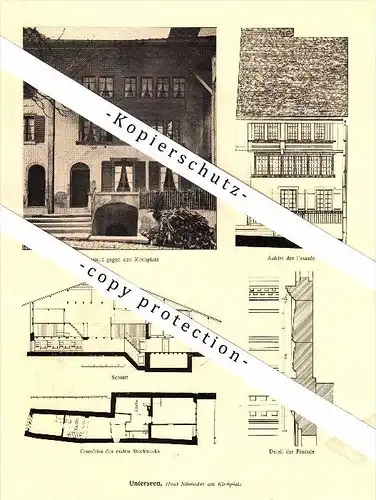 Photographien / Ansichten , 1917 , Unterseen bei Interlaken , Prospekt , Fotos , Architektur !!!