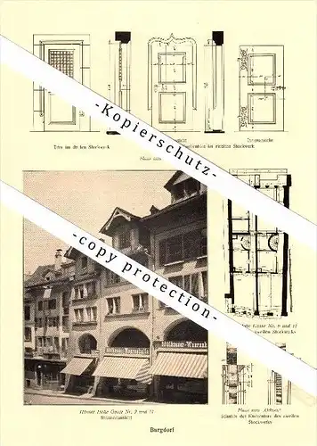 Photographien / Ansichten , 1917 , Burgdorf / Berthoud , Hohe Gasse , Prospekt , Fotos , Architektur !!!