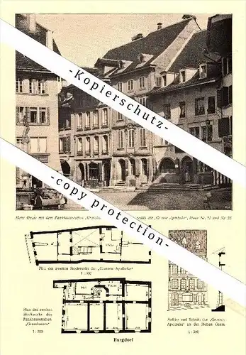 Photographien / Ansichten , 1917 , Burgdorf / Berthoud , Apotheke , Prospekt , Fotos , Architektur !!!