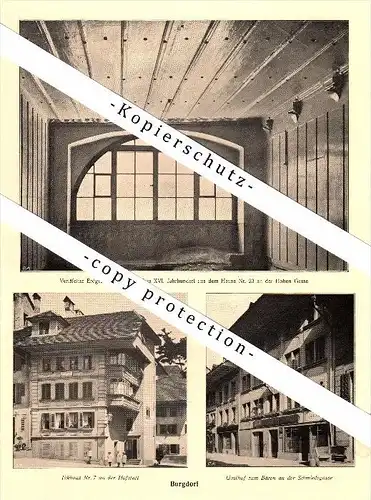 Photographien / Ansichten , 1917 , Burgdorf / Berthoud , Gasthof , Prospekt , Fotos , Architektur !!!