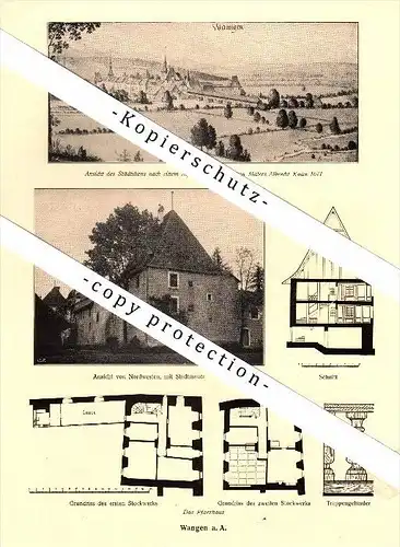 Photographien / Ansichten , 1917 , Wyningen und Wangen an der Aare , Gasthaus , Prospekt , Fotos , Architektur !!!