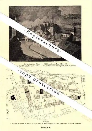 Photographien / Ansichten , 1917 , Büren an der Aare und Wiedlisbach , Prospekt , Fotos , Architektur !!!