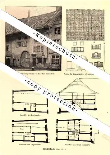 Photographien / Ansichten , 1917 , Büren an der Aare und Wiedlisbach , Prospekt , Fotos , Architektur !!!