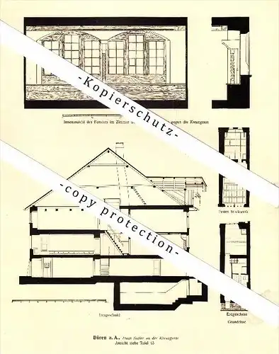 Photographien / Ansichten , 1917 , Büren an der Aare , Prospekt , Fotos , Architektur !!!