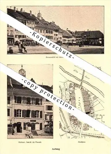 Photographien / Ansichten , 1917 , Aarberg und Büren an der Aare , Prospekt , Fotos , Architektur !!!