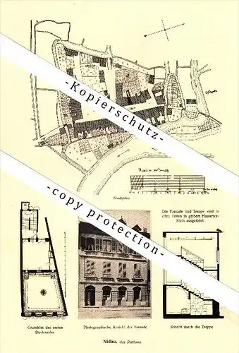Photographien / Ansichten , 1917 , Nidau und Aarberg , Rathaus , Prospekt , Fotos , Architektur !!!