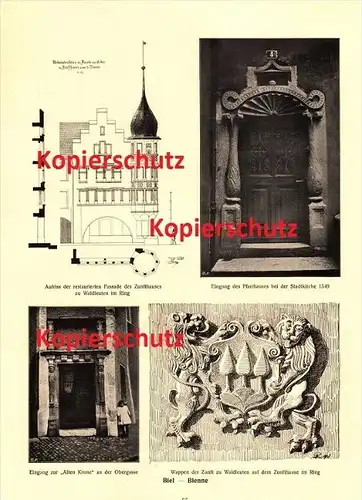 Photographien / Ansichten , 1917 , Biel / Bienne , Prospekt , Fotos , Architektur !!!