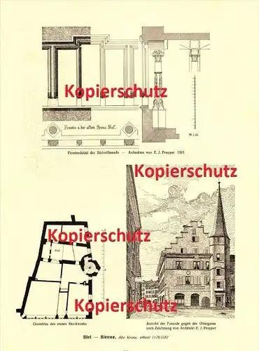 Photographien / Ansichten , 1917 , Biel / Bienne , Prospekt , Fotos , Architektur !!!