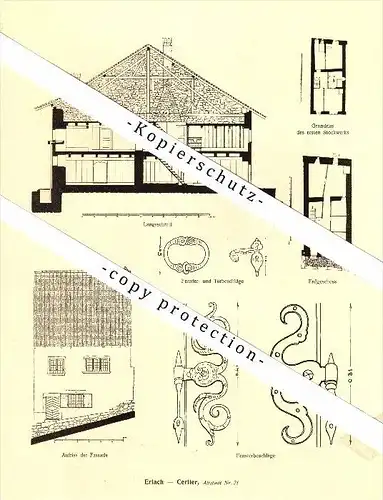 Photographien / Ansichten , 1917 , Erlach - Cerlier , Prospekt , Fotos , Architektur !!!