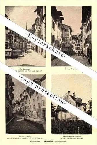 Photographien / Ansichten ,1917, Erlach - Cerlier und Tschugg , Neuenstadt / Neuveville , Prospekt , Fotos , Architektur