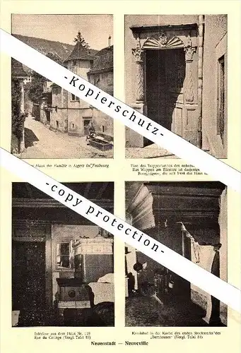 Photographien / Ansichten ,1917, Neuenstadt / Neuveville , Prospekt , Fotos , Architektur !!!