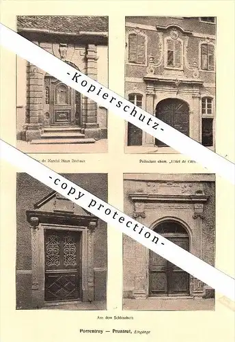 Photographien / Ansichten von 1917 , Porrentruy / Pruntrut , Prospekt , Architektur !!!