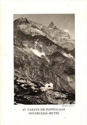 original Ansicht/ Photographie von 1927 , Puntegliashütte , Trun , Brigels , Breil , ca. 20x13 , Berghütte !!!