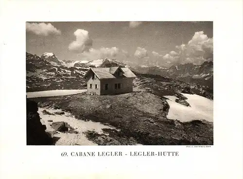 original Ansicht/ Photographie von 1927 , Leglerhütte , Elm , Linthal , ca. 20x13 , Berghütte !!!