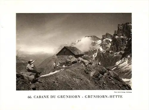 original Ansicht/ Photographie von 1927 , Grünhornhütte , Linthal , Glarus , ca. 20x13 , Berghütte !!!