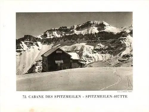 original Ansicht/ Photographie von 1927 , Spitzmeilenhütte , Flums , ca. 20x13 , Berghütte !!!
