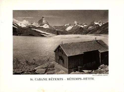 original Ansicht/ Photographie von 1927 , Bétempshütte , Genf , St. Niklaus , ca. 20x13 , Berghütte !!!