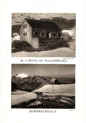 original Ansicht/ Photographie von 1927 , Cabane du Wildstrubel , Rohrbachhaus , Bern , Lenk , Montana , ca. 20x13  !!!