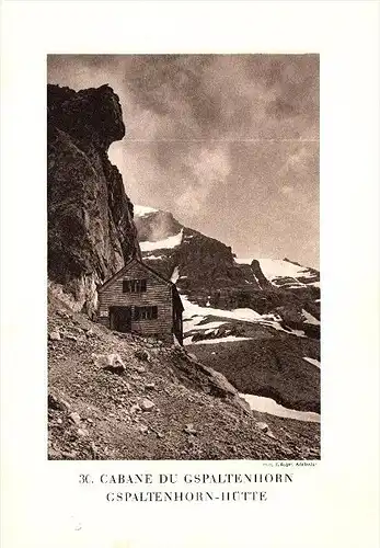 original Ansicht/ Photographie von 1927 , Gspaltenhornhütte , Bern , Kiental , ca. 20x13 , Berghütte !!!