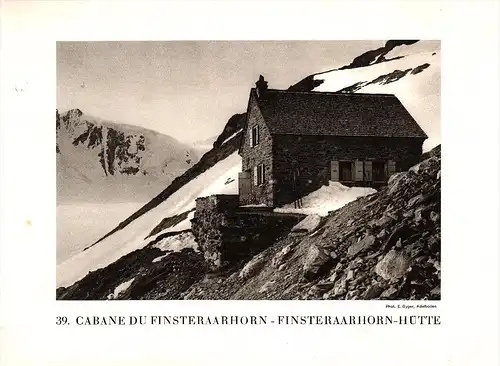 original Ansicht/ Photographie von 1927 , Finsteraarhornhütte , Oberhasli , Grimsel , Fiesch , ca. 20x13 , Berghütte !!!