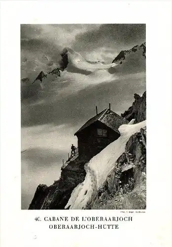 original Ansicht/ Photographie von 1927 , Oberaarjochhütte , Reckingen , Grimsel , Biel , ca. 20x13 , Berghütte !!!