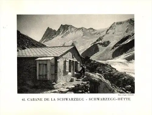 original Ansicht/ Photographie von 1927 , Schwarzegghütte , Grindelwald , ca. 20x13 , Berghütte !!!