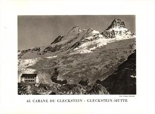 original Ansicht/ Photographie von 1927 , Glecksteinhütte , Grindelwald , Burgdorf , ca. 20x13 , Berghütte !!!