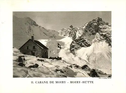 original Ansicht/ Photographie von 1927 , Moiryhütte , Grimentz , Montreux , ca. 20x13 , Berghütte !!!