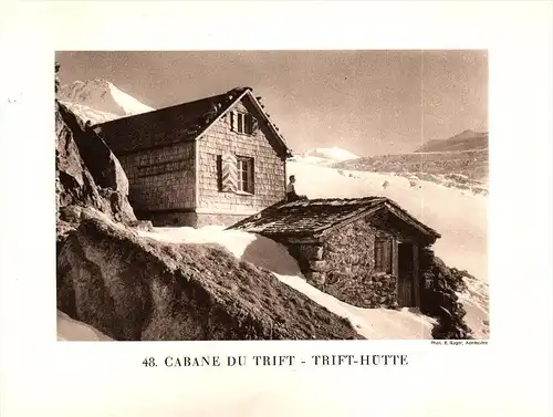 original Ansicht/ Photographie von 1927 , Trifthütte , Grimsel , Bern , ca. 20x13 , Berghütte !!!