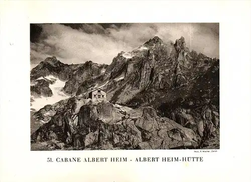 original Ansicht/ Photographie von 1927 , Albert Heim Hütte , Realp , Tiefenbach , Uto , ca. 20x13 , Berghütte !!!