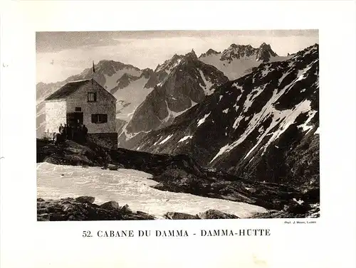 original Ansicht/ Photographie von 1927 , Dammahütte , Pilatus , Göschenen , ca. 20x13 , Berghütte !!!