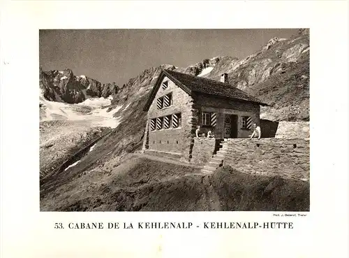 original Ansicht/ Photographie von 1927 , Kehlenalphütte , Aarau , Göschenen , ca. 20x13 , Berghütte !!!