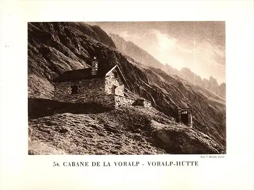 original Ansicht/ Photographie von 1927 , Voralphütte , Göschenen , Uto , ca. 20x13 , Berghütte !!!