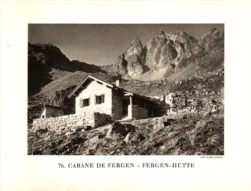 original Ansicht/ Photographie von 1927 , Fergen - Hütte , Garfiun , Prättigau . Klosters , ca. 20x13 , Berghütte !!!